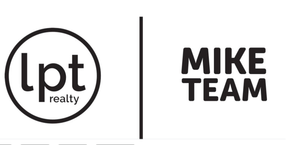 Logo with 'lpt realty' inside a circle and 'MIKE TEAM' text separated by a vertical line.