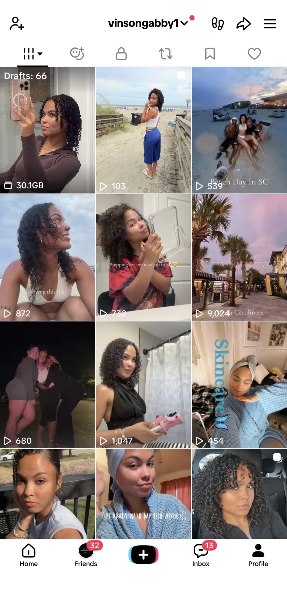 Collection of nine photos featuring women and children outdoors and indoors, some smiling, some posing, with various backgrounds.