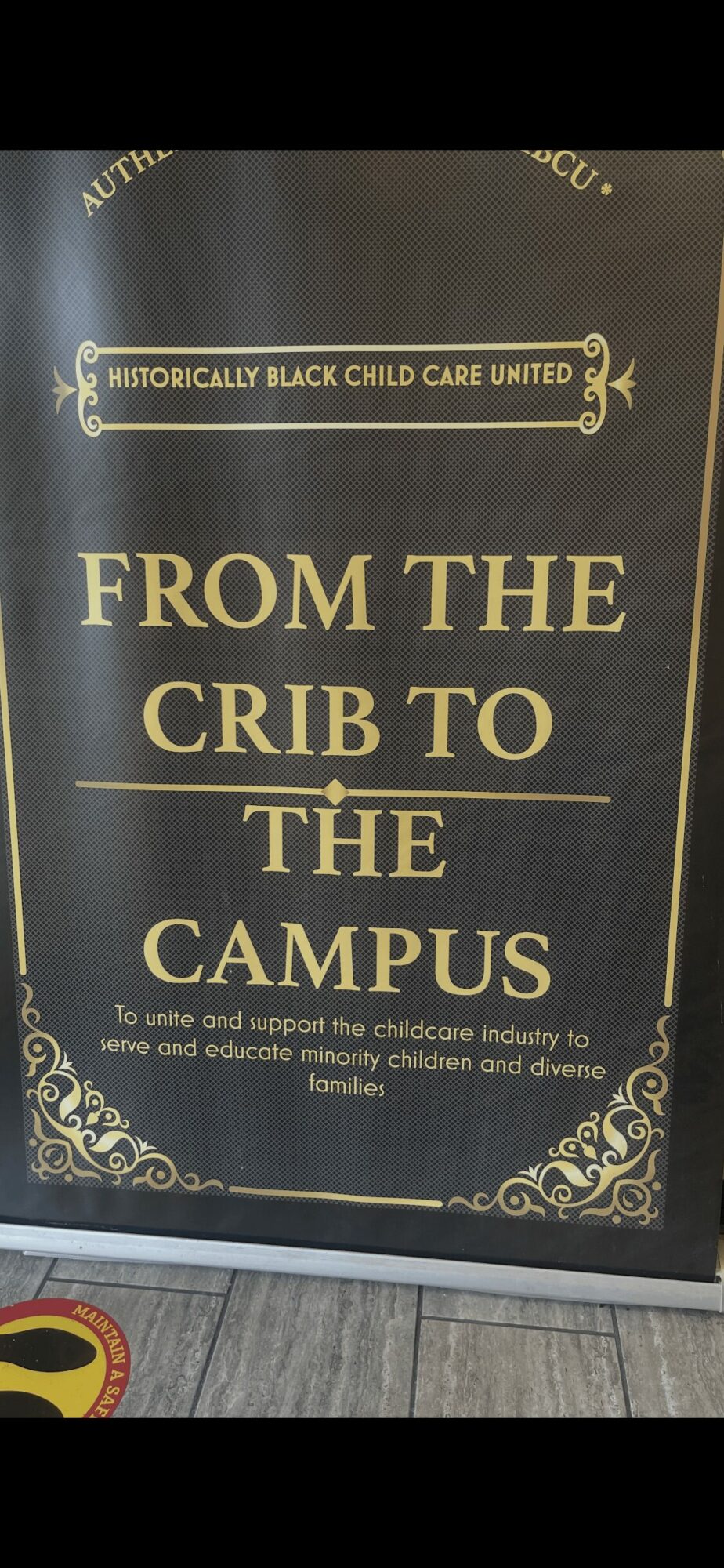 Book cover titled 'From the Crib to the Campus' with decorative gold borders and text, on a dark background.