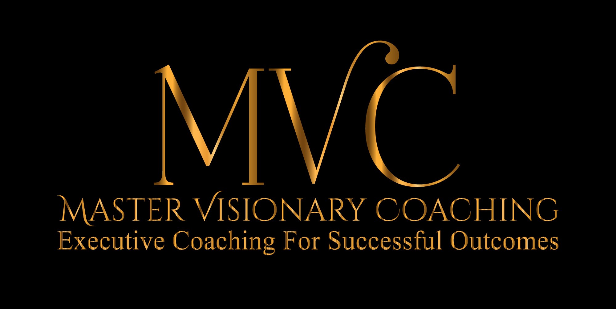Logo with gold text on black background reading 'MVC Master Visionary Coaching' and tagline.